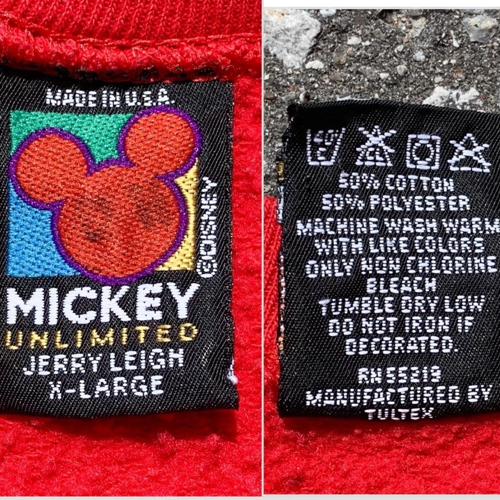 Mickey Loves Minnie 1990s Disney Mickey Unlimited Sweatshirt Men's Size (XL) - Picture 3 of 11